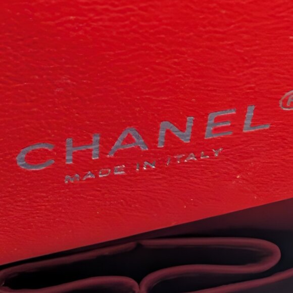 Chanel Rare 2013 17b Red Quilted Classic Jumbo Lambskin Double Flap Bag - Picture 14 of 16